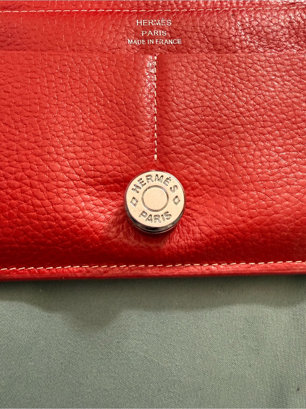 Hermes Dogon Duo Red Leather Wallet Set with Coin Pouch - Picture 8 of 8